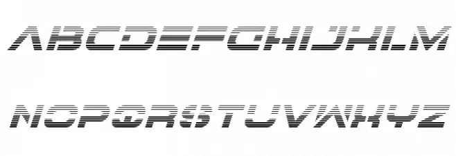 7th Service Gradient Italic Font LOWERCASE