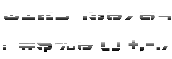 7th Service Gradient Font OTHER CHARS