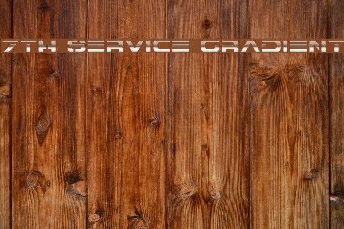 7th Service Gradient Font examples