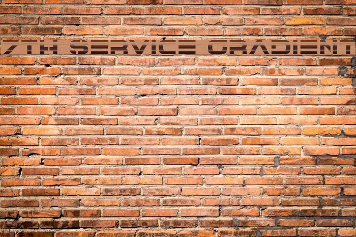 7th Service Gradient Font examples