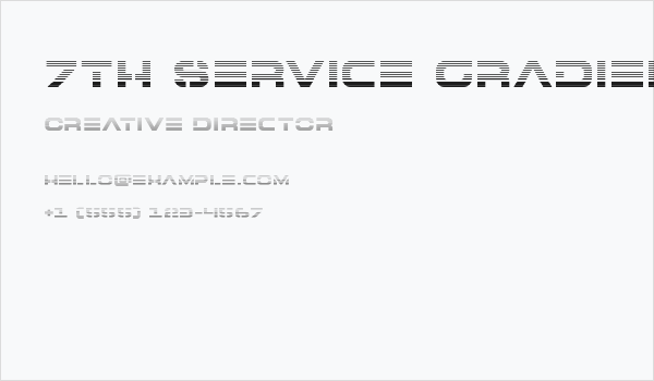 7th Service Gradient Business Card