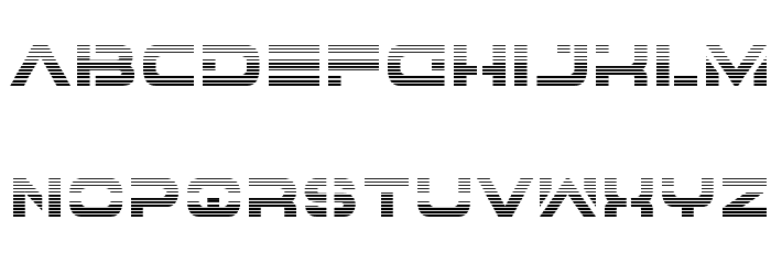 7th Service Gradient Font LOWERCASE