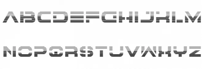 7th Service Gradient फ़ॉन्ट लोअरकेस