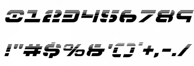 7th Service Halftone Italic Font OTHER CHARS