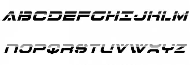 7th Service Halftone Italic फ़ॉन्ट अपरकेस