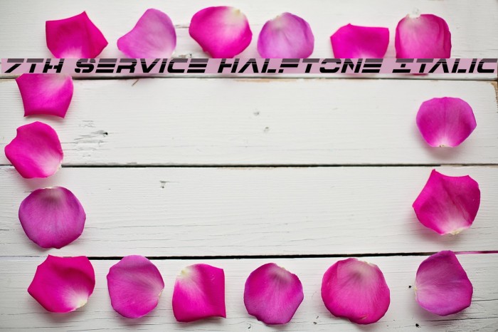 7th Service Halftone Italic Example 1