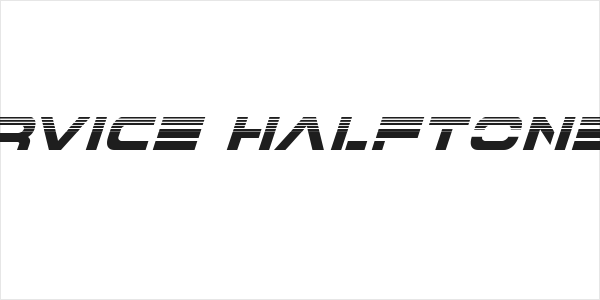 7th Service Halftone Italic Logo