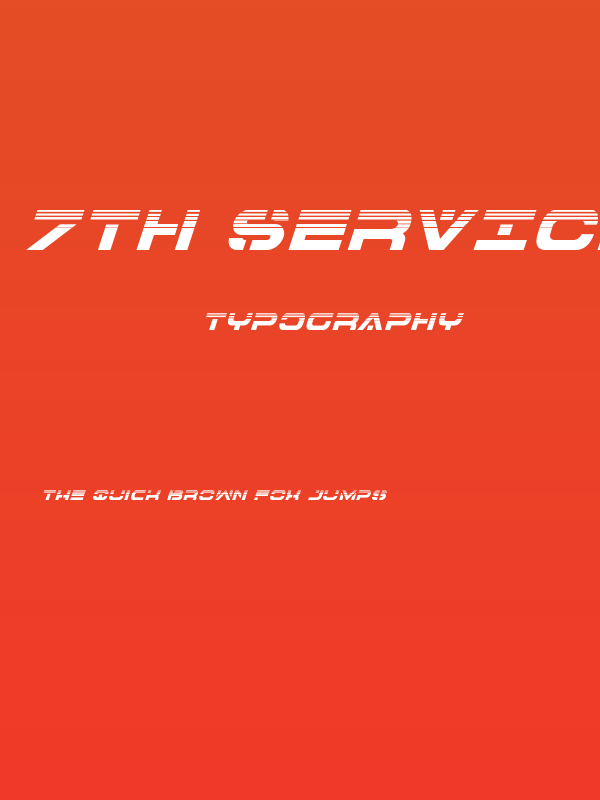 7th Service Halftone Italic Poster