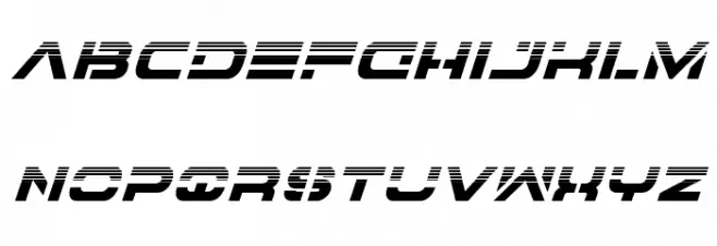 7th Service Halftone Italic Caratteri MINUSCOLO