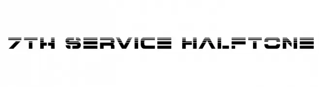 7th Service Halftone  免费字体下载