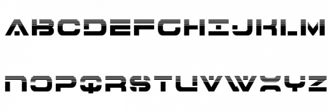 7th Service Halftone फ़ॉन्ट अपरकेस