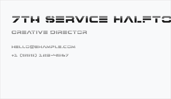 7th Service Halftone Business Card