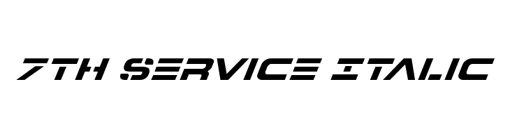 7th Service Italic Шрифта