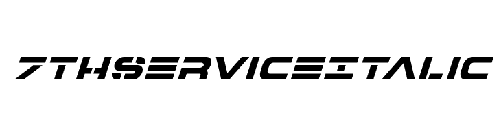 7th Service Italic  フリーフォントのダウンロード
