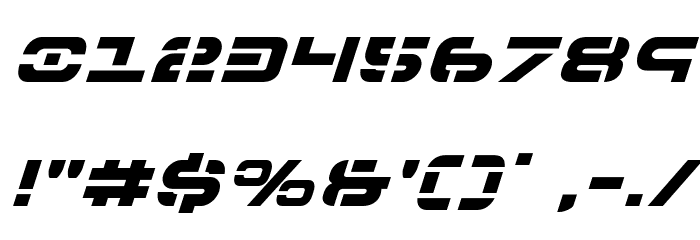 7th Service Italic Font OTHER CHARS