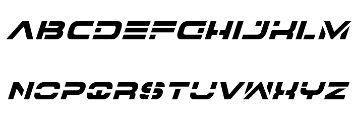 7th Service Italic Font LOWERCASE