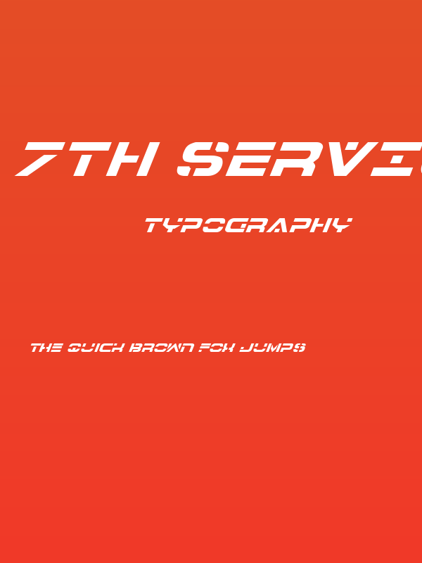 7th Service Italic Poster