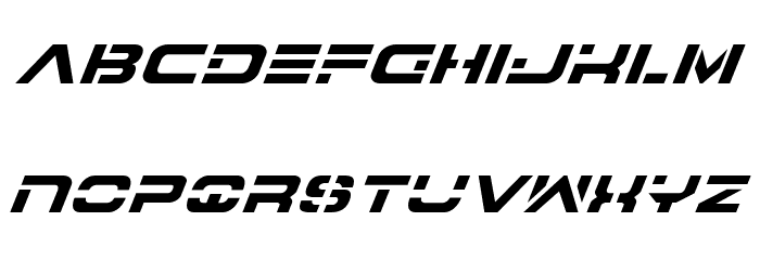 7th Service Italic Font LOWERCASE