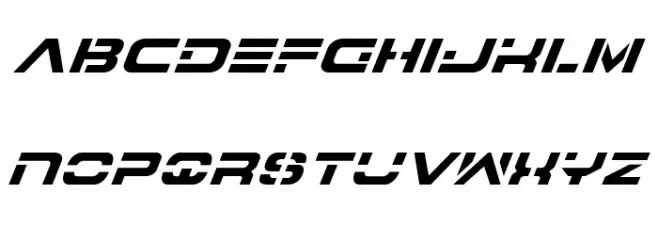 7th Service Italic Font LOWERCASE
