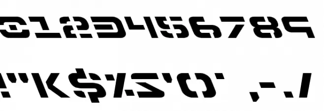 7th Service Leftalic Font OTHER CHARS