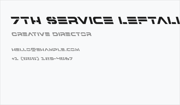 7th Service Leftalic Business Card