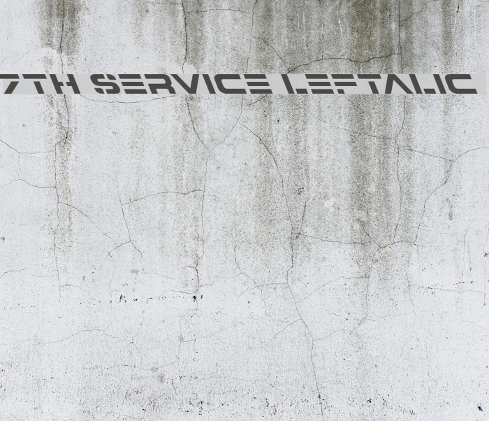 7th Service Leftalic Fonte examples