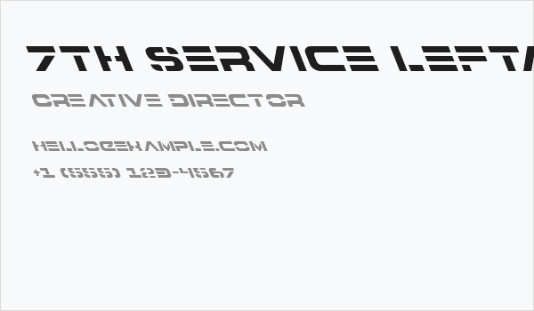 7th Service Leftalic Business Card