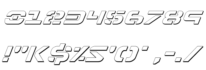 7th Service Outline Italic Шрифта ДРУГИЕ символов