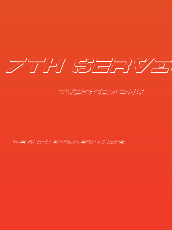 7th Service Outline Italic Poster
