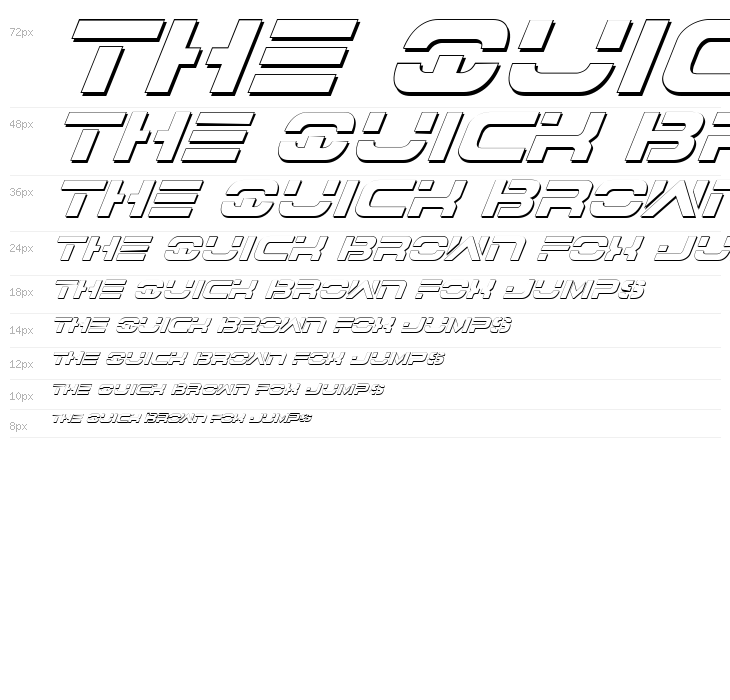 7th Service Outline Italic Waterfall