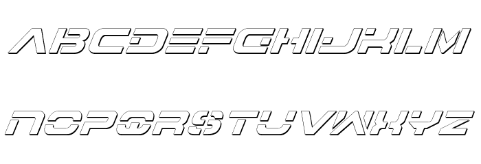 7th Service Outline Italic Шрифта строчной