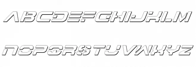 7th Service Outline Italic Schriftart Kleinbuchstaben