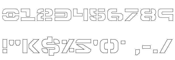 7th Service Outline Font OTHER CHARS