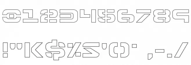 7th Service Outline Font OTHER CHARS