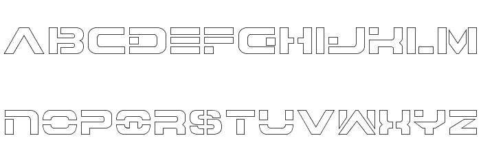7th Service Outline Font LOWERCASE
