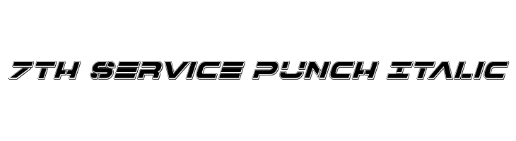 7th Service Punch Italic  Frei Schriftart Herunterladen