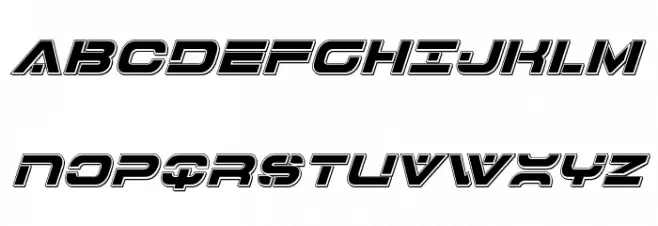 7th Service Punch Italic Fonte MAIÚSCULAS