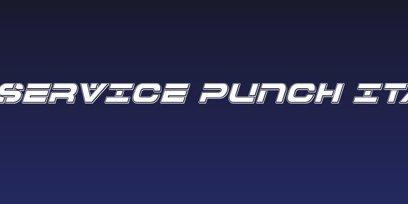 7th Service Punch Italic Social Header