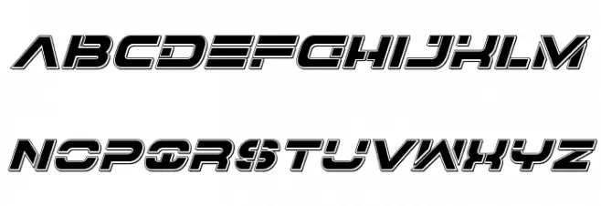 7th Service Punch Italic 字体 小写