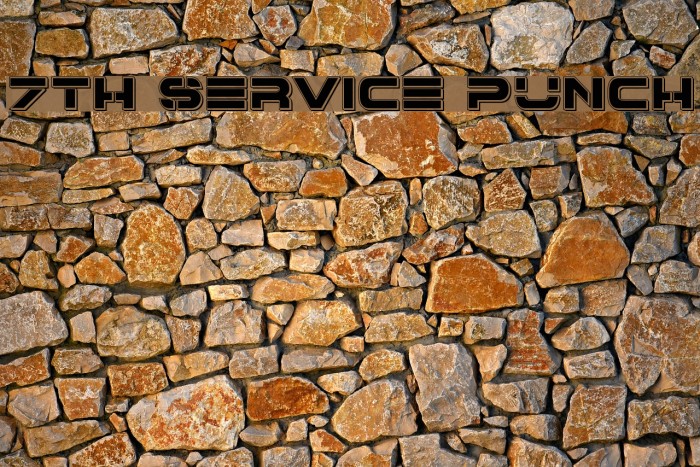 7th Service Punch Font examples