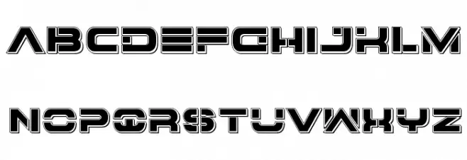 7th Service Punch 字体 小写