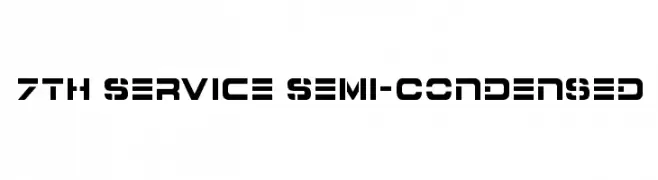 7th Service Semi-Condensed  Descarca Fonturi Gratis