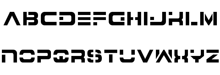 7th Service Semi-Condensed フォント 小文字