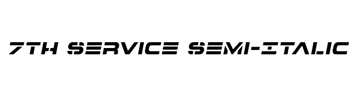 7th Service Semi-Italic Font
