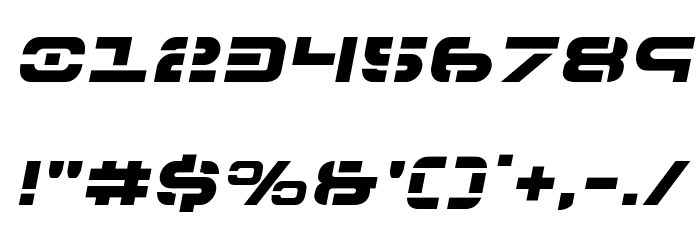 7th Service Semi-Italic Font OTHER CHARS