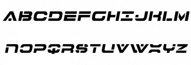 7th Service Semi-Italic Fonte MAIÚSCULAS