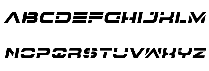 7th Service Semi-Italic Font LOWERCASE