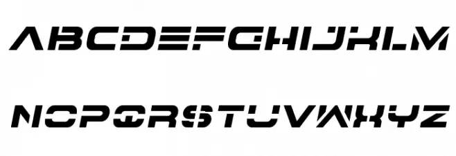 7th Service Semi-Italic Schriftart Kleinbuchstaben