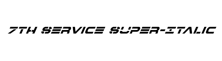 7th Service Super-Italic  Frei Schriftart Herunterladen