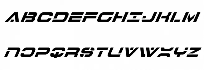 7th Service Super-Italic Fuentes MAYÚSCULAS